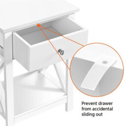 Yaheetech Set Of 2 X Frame Side Table Nightstand For Living Room Bedroom White - thumbnail 5