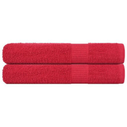Berkfield Sauna Towels 2 Pcs Red 80X200 Cm 360 Gsm 100% Cotton