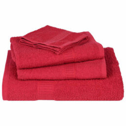 Berkfield Sauna Towels 2 Pcs Red 80X200 Cm 360 Gsm 100% Cotton - thumbnail 4
