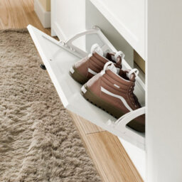 Sobuy Shoe Cabinet With 2 Drawers 100X19X107Cm Nordic Fsr208-W - thumbnail 8