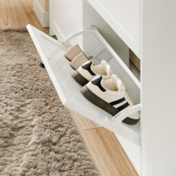 Sobuy Shoe Cabinet With 2 Drawers 100X19X107Cm Nordic Fsr208-W - thumbnail 7
