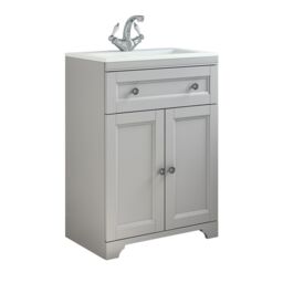 Cooke & Lewis Chadleigh Matt Light Grey Double Wall-Mounted Cabinet - thumbnail 2