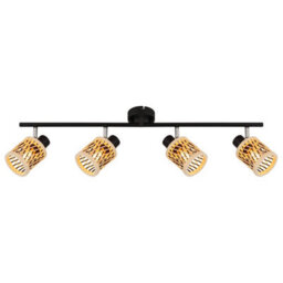 Luminosa Lighting Luminosa Mali Ceiling Spotlight Bar Matt Black 4X E14 - thumbnail 3