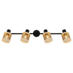 Luminosa Lighting Luminosa Mali Ceiling Spotlight Bar Matt Black 4X E14 - thumbnail 4