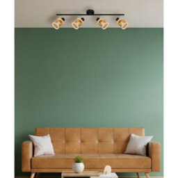 Luminosa Lighting Luminosa Mali Ceiling Spotlight Bar Matt Black 4X E14 - thumbnail 6