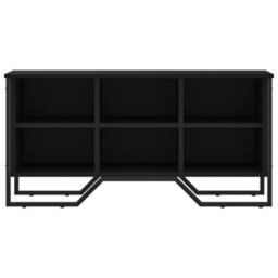 Berkfield Shoe Cabinet Black 90X38X45.5 Cm Engineered Wood - thumbnail 4