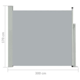 Berkfield Patio Retractable Side Awning 170X300 Cm Grey - thumbnail 8