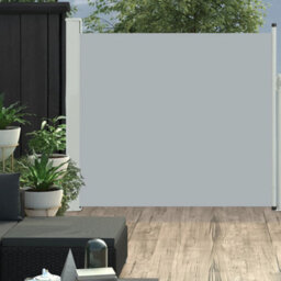 Berkfield Patio Retractable Side Awning 170X300 Cm Grey - thumbnail 1