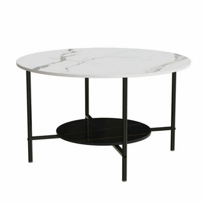 Double Layer Marble Coffee Table Round Center Table Outdoor - image 1
