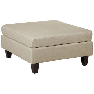 Beliani Traditional Ottoman Fevik Fabric Beige - image 1