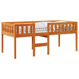 Berkfield Children's Bed Without Mattress Wax Brown 90X200 Cm Solid Wood Pine - thumbnail 4