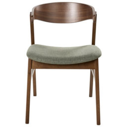 Beliani Set Of 2 Dining Chairs Hope Wood Dark Brown/ Green - thumbnail 5