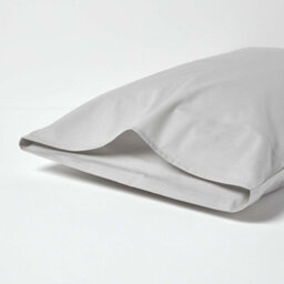 Homescapes Silver Grey Egyptian Cotton Housewife Pillowcase 200 Tc, King Size - thumbnail 3