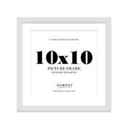 "10X10"" Light Grey Picture Frame - 10X10"" Square Frame With 9X9"" Mount For 10X10""/9X9"" Pictures Moderrn Style Thin Edge, 1 Pack" - thumbnail 1