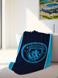 MAN CITY Manchester City Fc Badge 100% Cotton Towel - thumbnail 2