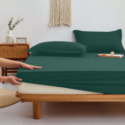 Bedlooms King Fitted Sheet 25Cm Extra Deep - Soft Microfiber Deep Pocket Elasticated Bed Fitted Sheets Emerald Green, 152X200 Cm - thumbnail 7