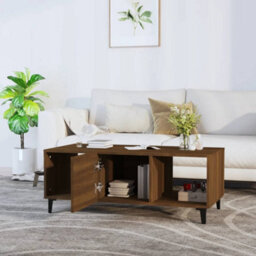Berkfield Coffee Table Brown Oak 102X50X40 Cm Engineered Wood - thumbnail 3