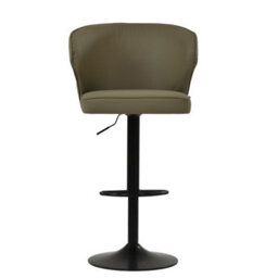 Lakeland Furniture Hexham Taupe Faux Leather Gas Lift Base Bar Stool