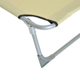 Outsunny Camping Cot Picnic Sun Lounger Portable Folding Chaise Chair Patio - thumbnail 8