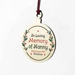 Red Ocean Rememberance Christmas Decoration For Nanny In Memory Nanny Memorial Gift - thumbnail 6