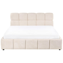 Beliani Ottoman Bed Fabric Noyon 180 X 200 Cm (Eu Super King) Light Beige - thumbnail 4
