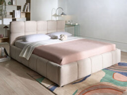 Beliani Ottoman Bed Fabric Noyon 180 X 200 Cm (Eu Super King) Light Beige - thumbnail 2