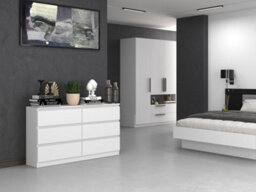 M6 140 Malwa Large Chest Of Drawers White - thumbnail 4