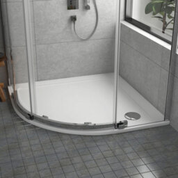 Royal Bathrooms 800 X 800mm Quadrant Stone Shower Enclosure Tray Gloss White 30mm Slimline - thumbnail 3
