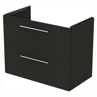 Ideal Standard I.life A Matt Carbon Grey Wood Effect Wall-Mounted Bathroom Vanity Unit (H) 630mm (W) 800mm - image 1