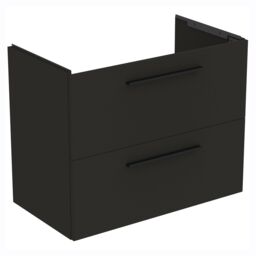 Ideal Standard I.life A Matt Carbon Grey Wood Effect Wall-Mounted Bathroom Vanity Unit (H) 630mm (W) 800mm - thumbnail 3