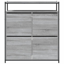 Walplus Shoe Cabinet With 4 Flip-Drawers Grey Sonoma 100X34X112 Cm - thumbnail 6