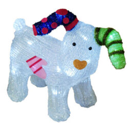 Neo Led Snowdog Christmas Decoration 24 Ice White Lights The Snowman & The Snowdog Battery Powered Indoor Outdoor Festive Light Di - thumbnail 7
