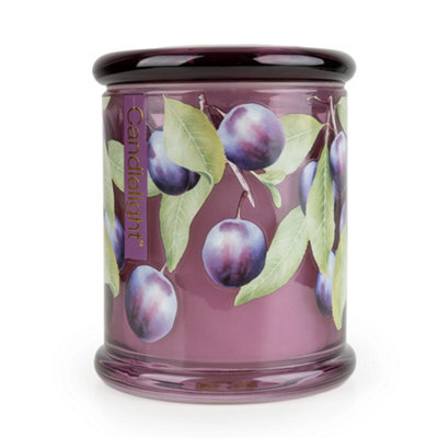 Candlelight Large Glass Jar Candle - Damson & Patchouli Flower - image 1