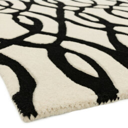 White Wool Handmade Luxurious Modern Easy To Clean Abstract Dining Room Bedroom And Living Room-120Cm X 170Cm - thumbnail 4