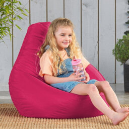icon Kids Recliner Beanbag Indoor And Outdoor Pink & Red Set Of 2 - thumbnail 2