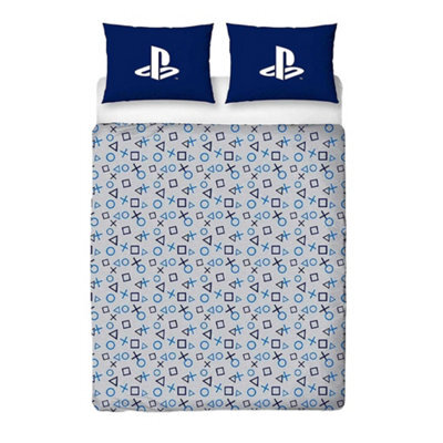 Playstation Icons Reversible Duvet Set White/blue (Double) - image 1