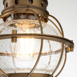 Luminosa Lighting Elstead Kichler Bridgepoint Outdoor Pendant Ceiling Light Natural Brass, Ip44 - thumbnail 5