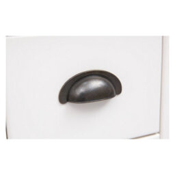 Cabinet Bits Lovere Off White 3 Drawer 3 Door Sideboard Brass Cup Handle - thumbnail 7