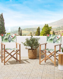 Beliani Set Of 2 Garden Chairs Cine Acacia Wood Green - thumbnail 2