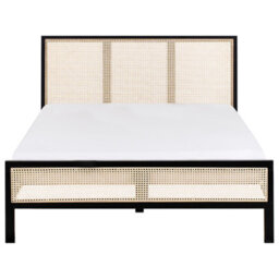 Beliani Bed Pine Wood Salernas 140 X 200 Cm (Eu Double) Black - thumbnail 4
