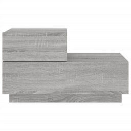 Berkfield Bedside Cabinet With Led Lights Grey Sonoma 70X36X40.5 Cm - thumbnail 7