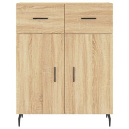 Berkfield Elegant Highboard Sonoma Oak 69.5X34X180 Cm Engineered Wood - thumbnail 8