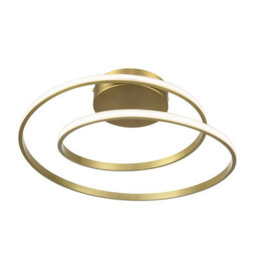 Cosylyte Alston Double Ring Integr. Led Modern Ceiling Light - Brushed Brass - thumbnail 3