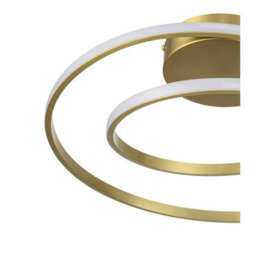 Cosylyte Alston Double Ring Integr. Led Modern Ceiling Light - Brushed Brass - thumbnail 5