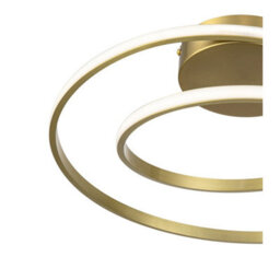 Cosylyte Alston Double Ring Integr. Led Modern Ceiling Light - Brushed Brass - thumbnail 4
