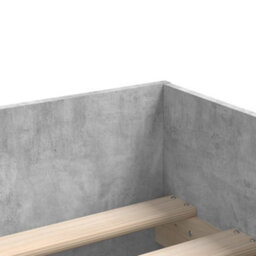 Berkfield Bed Frame Without Mattress Concrete Grey 75X190 Cm Small Single Small Single - thumbnail 9