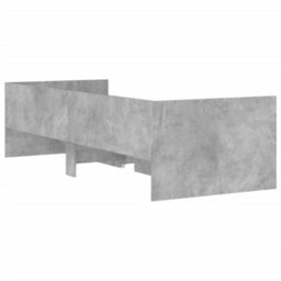 Berkfield Bed Frame Without Mattress Concrete Grey 75X190 Cm Small Single Small Single - thumbnail 8