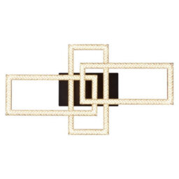 Luminosa Lighting Luminosa Sapena 61X34Cm Integrated Led Semi Flush Ceiling Light Matt Black 3X Led 3000K - thumbnail 4