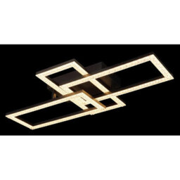 Luminosa Lighting Luminosa Sapena 61X34Cm Integrated Led Semi Flush Ceiling Light Matt Black 3X Led 3000K - thumbnail 5