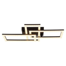 Luminosa Lighting Luminosa Sapena 61X34Cm Integrated Led Semi Flush Ceiling Light Matt Black 3X Led 3000K - thumbnail 3